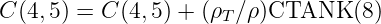 C (4,5) = C (4,5) + (ρT∕ρ)CTANK   (8)
