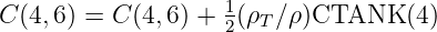                    1
C (4, 6) = C(4,6) + 2(ρT ∕ρ)CTANK   (4)
