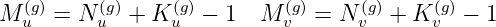 M (g)=  N (g)+ K  (g)-  1  M (g)= N  (g)+ K  (g)- 1
  u      u      u          v      v      v
